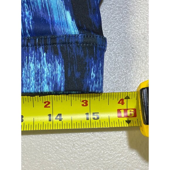 Xersion Womens Size XL Sports Bra Medium Support Adjustable Back Blue and Black - Picture 4 of 10